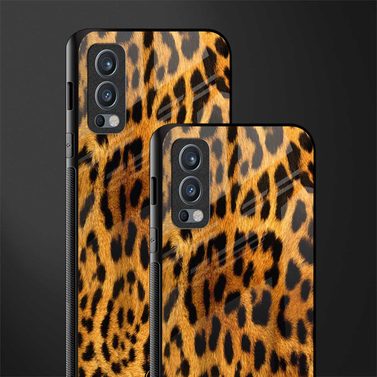 leopard fur glass case for oneplus nord 2 5g image-2
