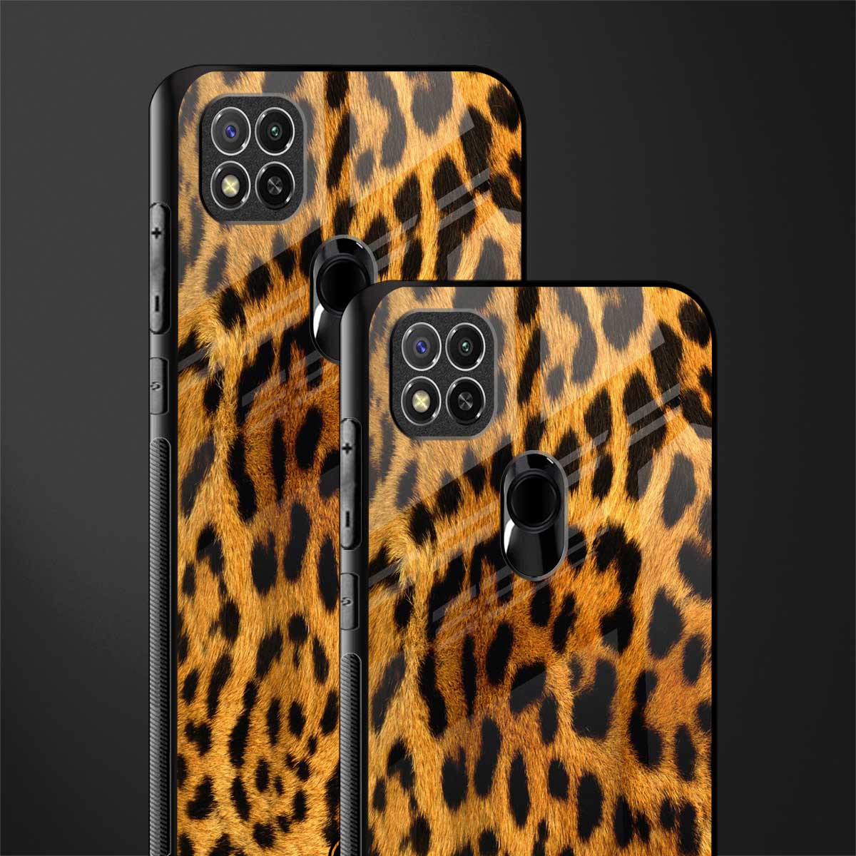 leopard fur glass case for poco c31 image-2