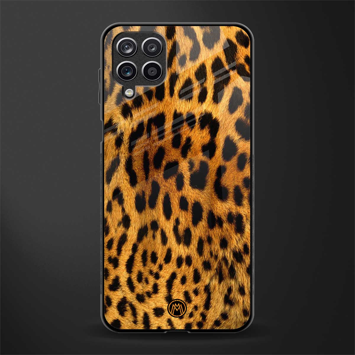 leopard fur glass case for samsung galaxy m12 image