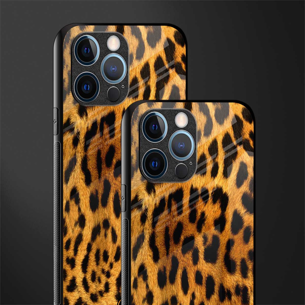 leopard fur glass case for iphone 12 pro image-2