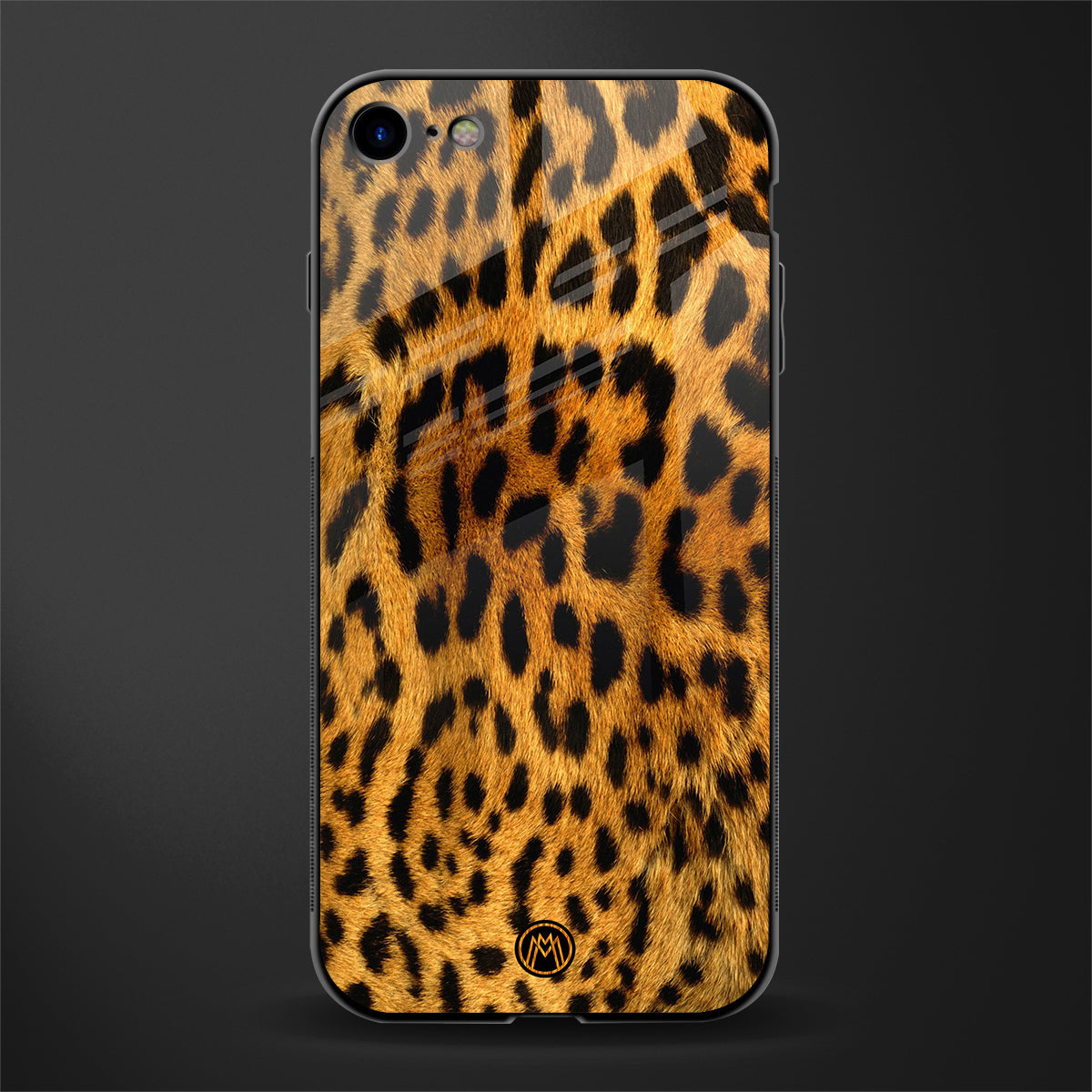 leopard fur glass case for iphone se 2020 image