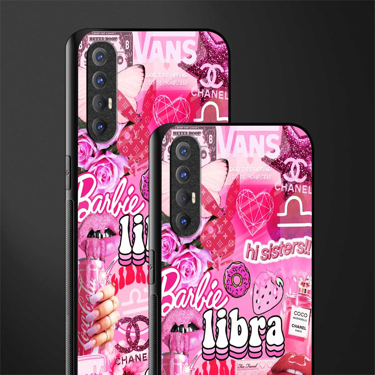 libra aesthetic collage glass case for oppo reno 3 pro image-2