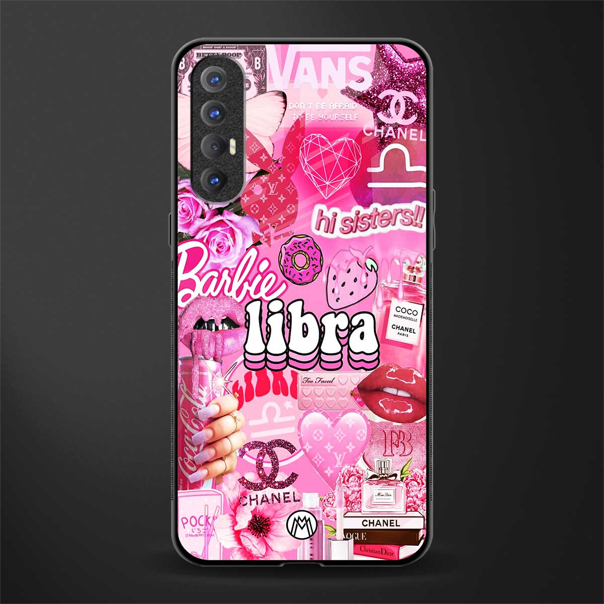 libra aesthetic collage glass case for oppo reno 3 pro image