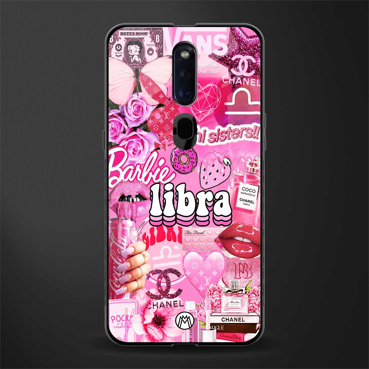 libra aesthetic collage glass case for oppo f11 pro image