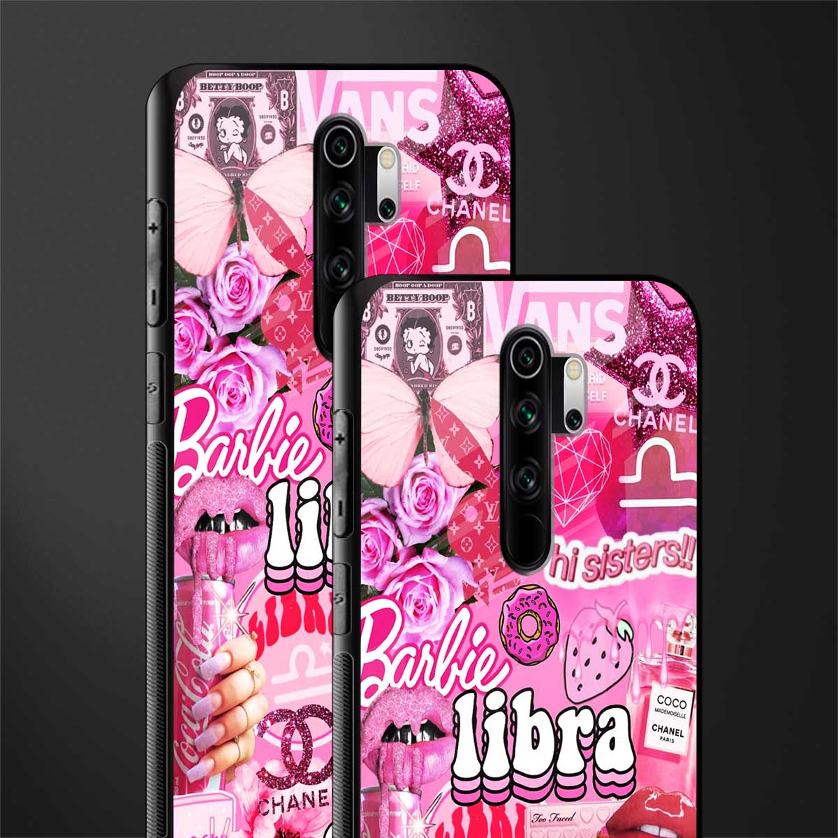 libra aesthetic collage glass case for redmi note 8 pro image-2
