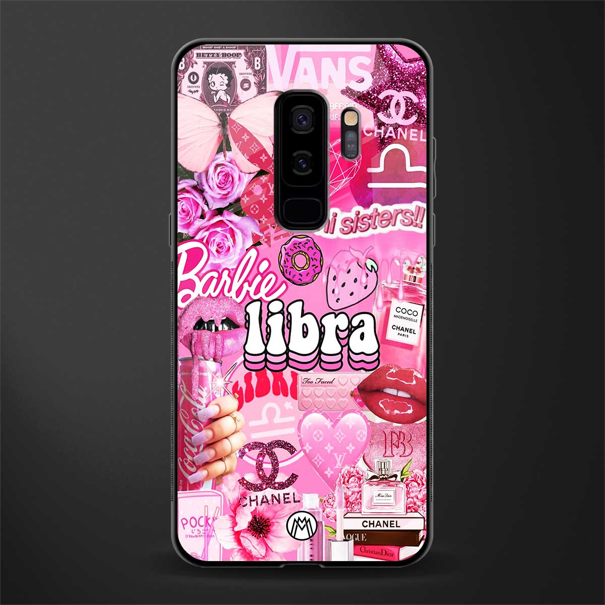 libra aesthetic collage glass case for samsung galaxy s9 plus image