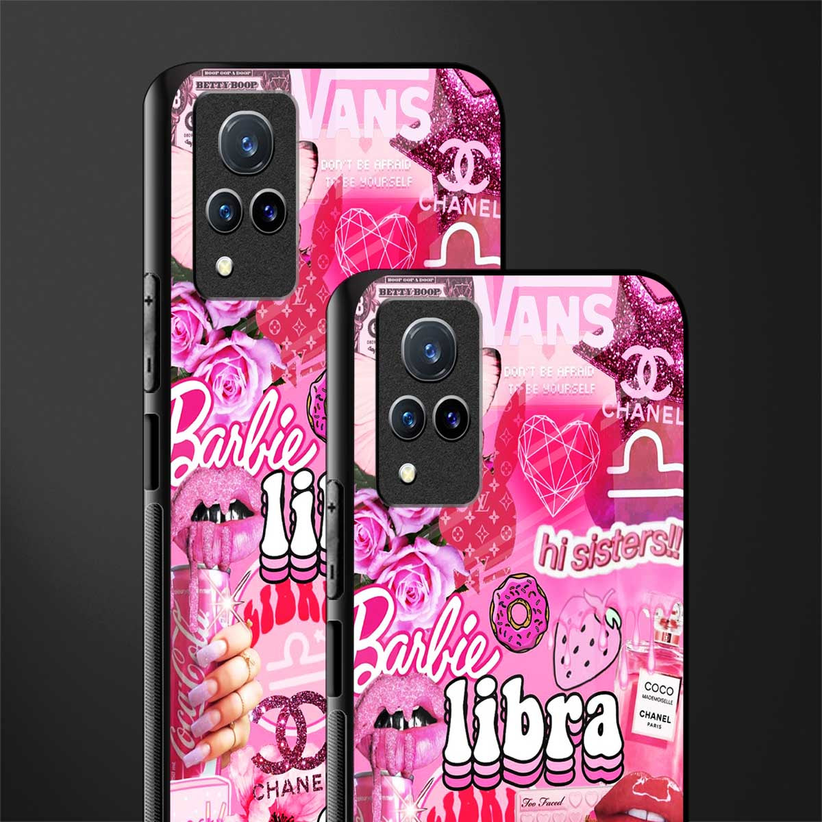 libra aesthetic collage glass case for vivo v21 5g image-2