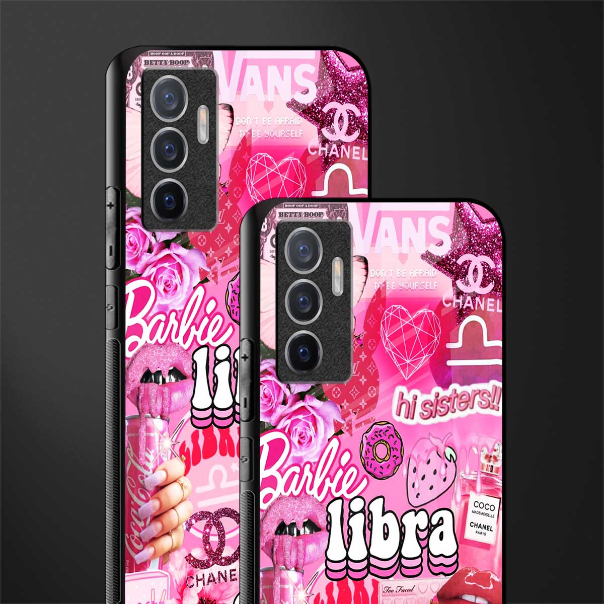 libra aesthetic collage glass case for vivo v23e image-2