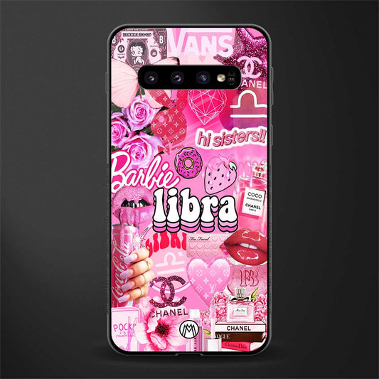 libra aesthetic collage glass case for samsung galaxy s10 plus image