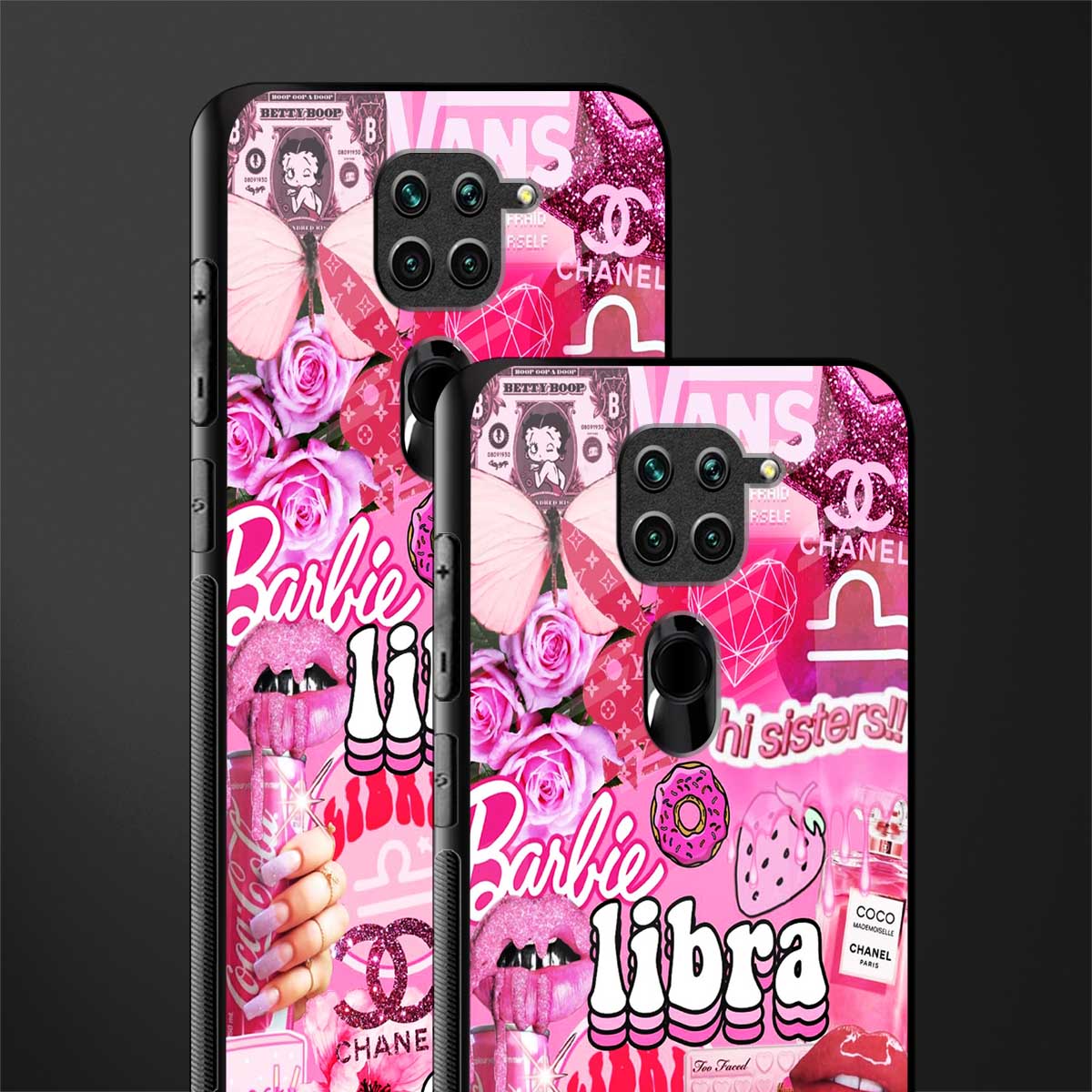 libra aesthetic collage glass case for redmi note 9 image-2