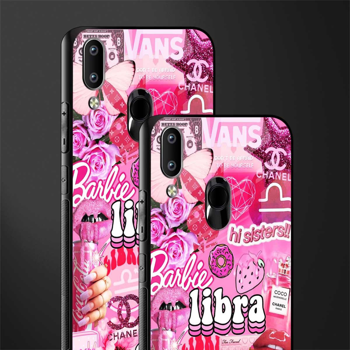 libra aesthetic collage glass case for vivo y91 image-2