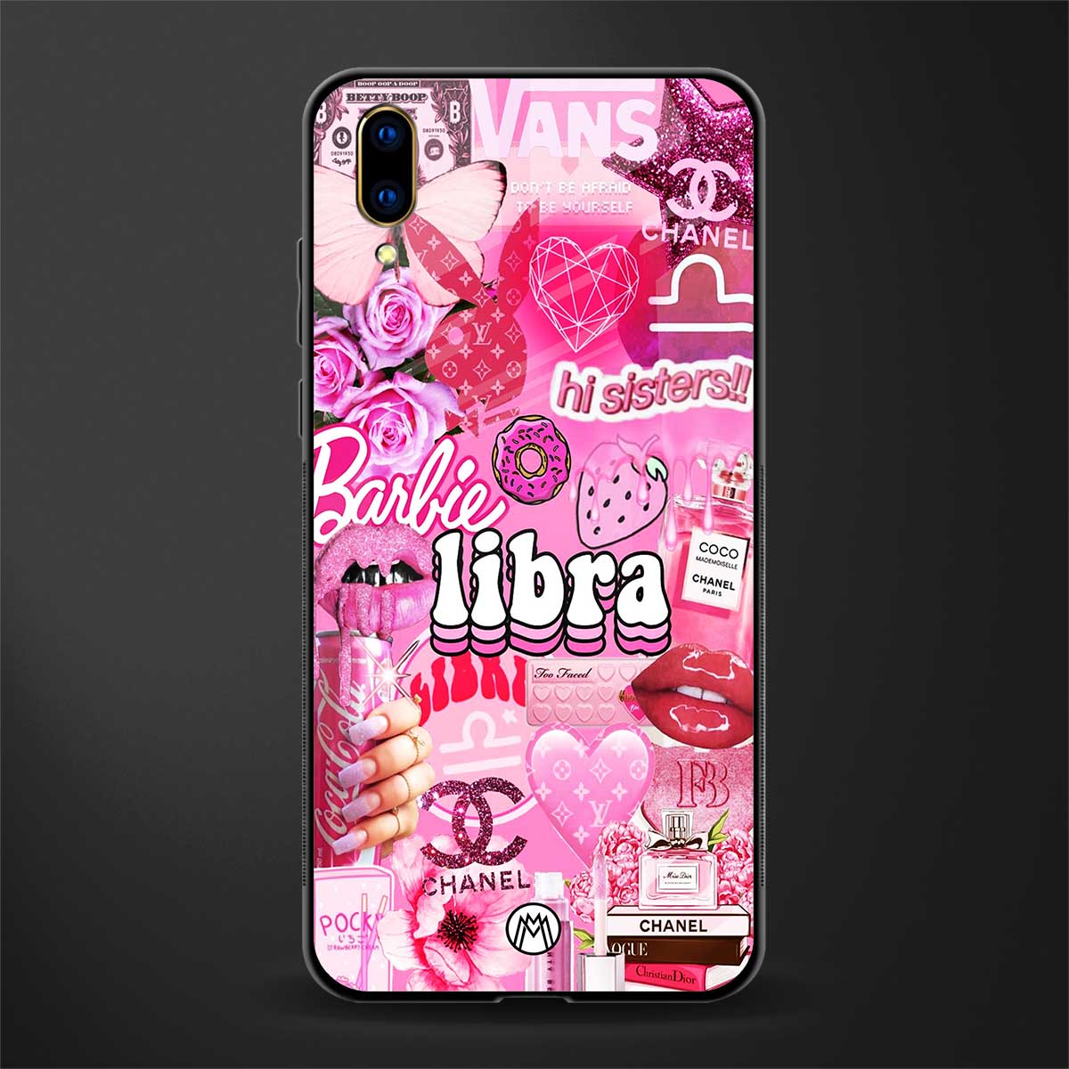 libra aesthetic collage glass case for vivo v11 pro image