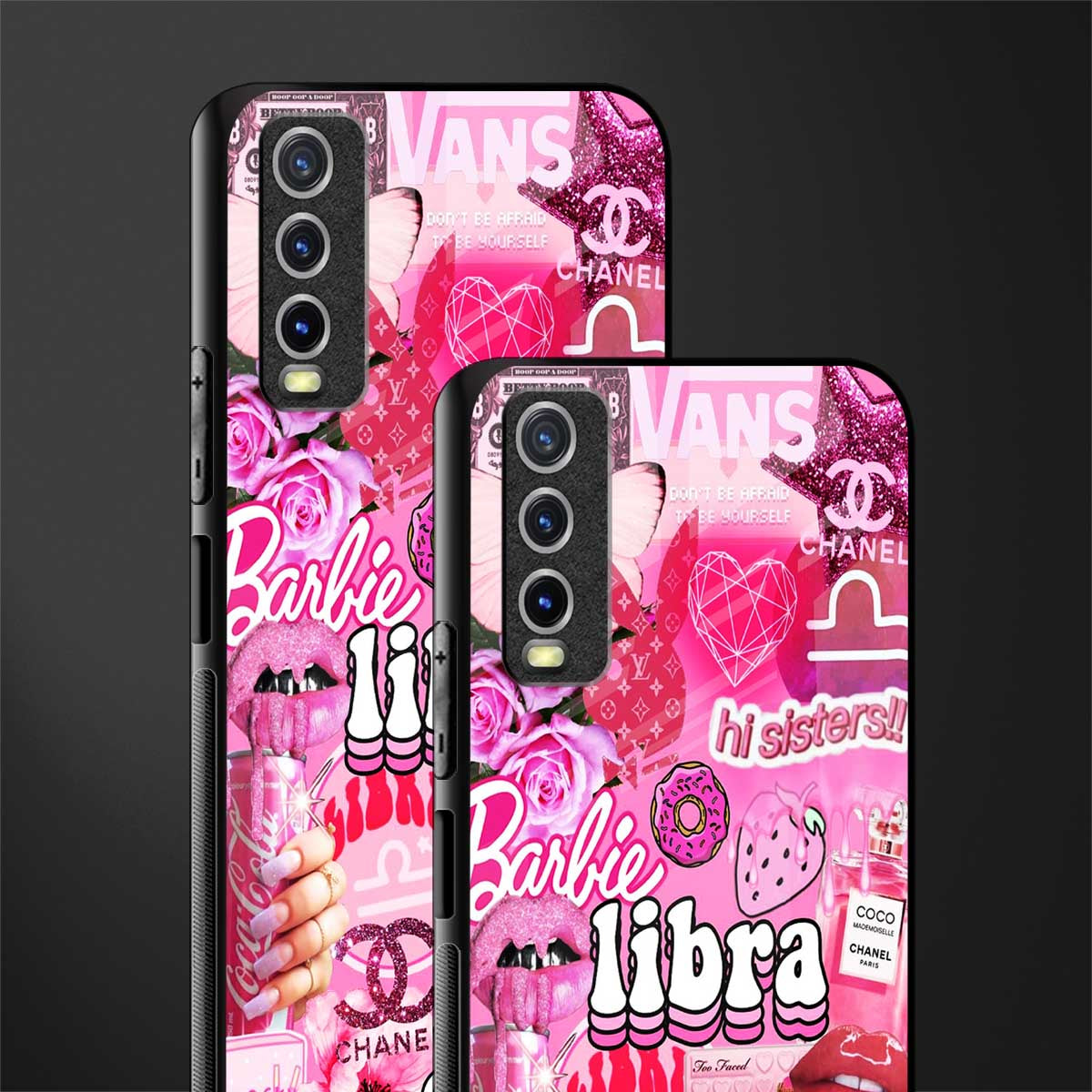 libra aesthetic collage glass case for vivo y20 image-2