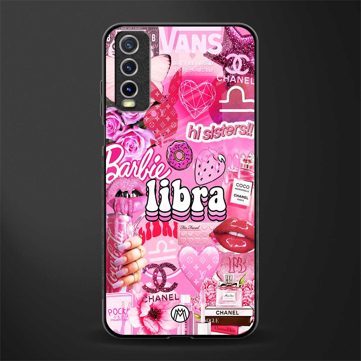 libra aesthetic collage glass case for vivo y12g image