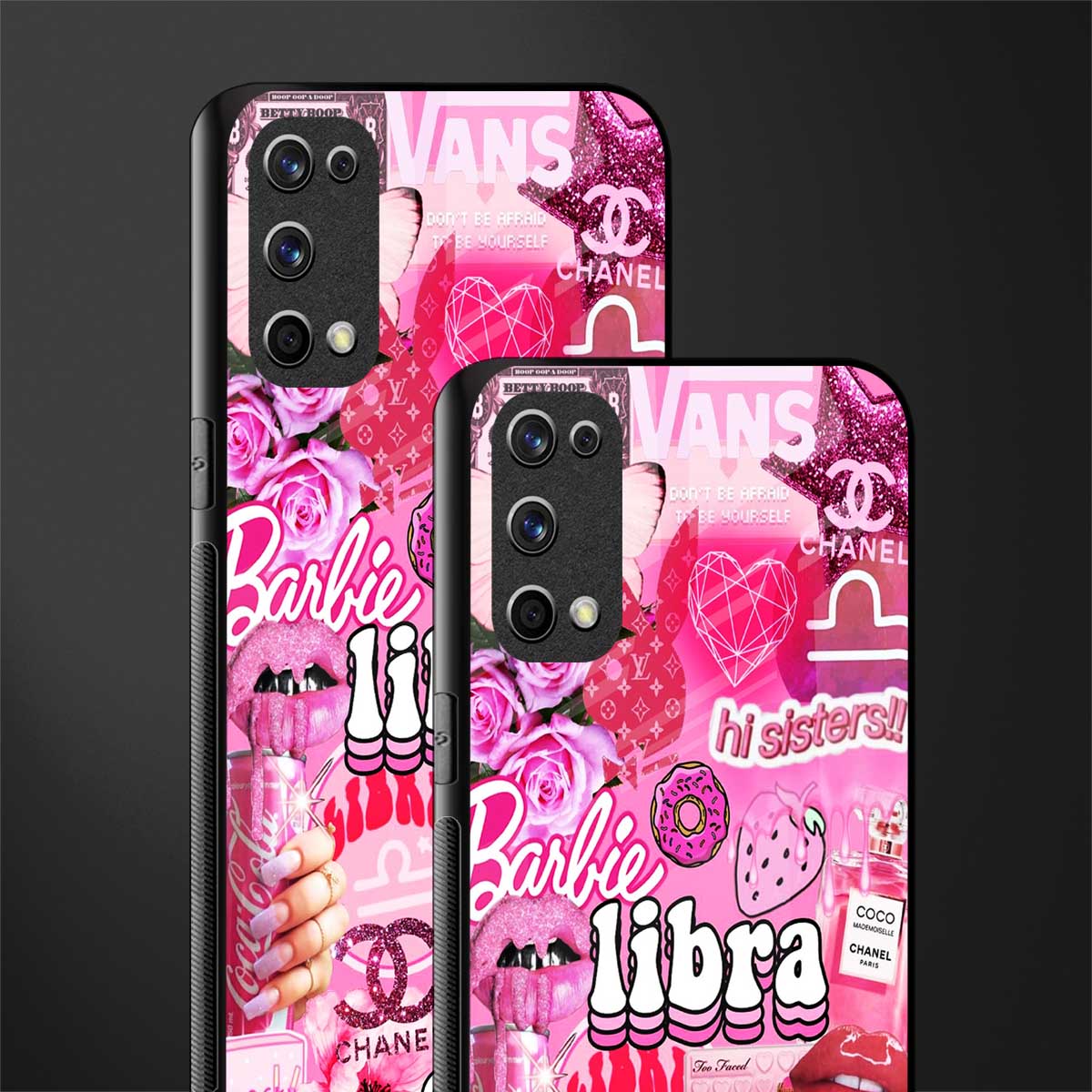 libra aesthetic collage glass case for realme x7 pro image-2