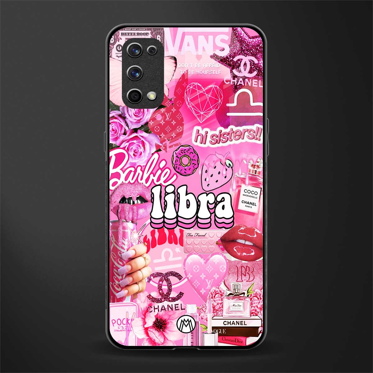 libra aesthetic collage glass case for realme x7 pro image