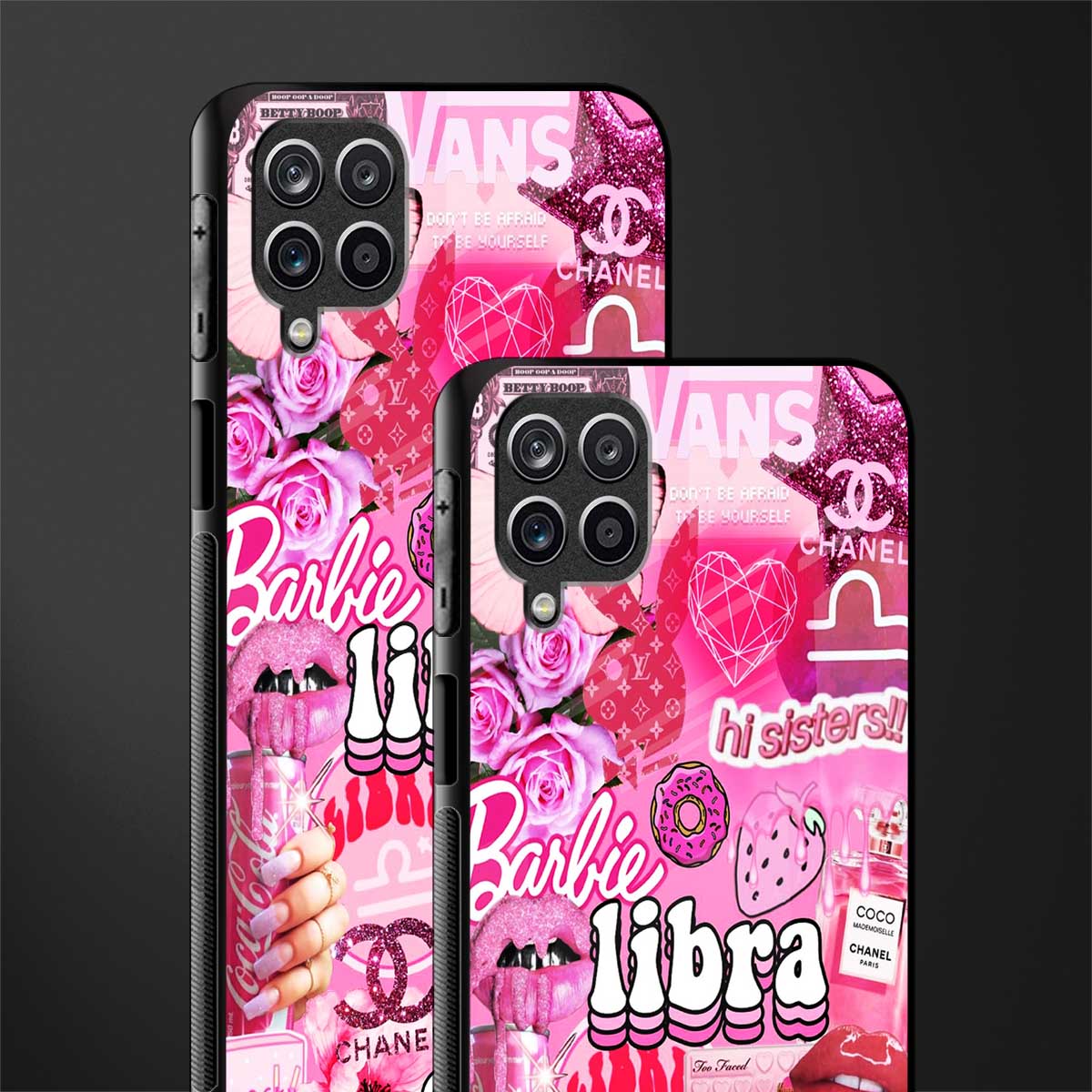 libra aesthetic collage glass case for samsung galaxy f12 image-2