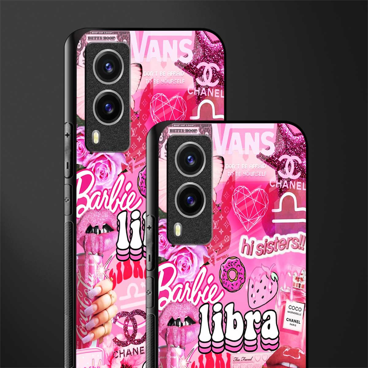 libra aesthetic collage glass case for vivo v21e 5g image-2