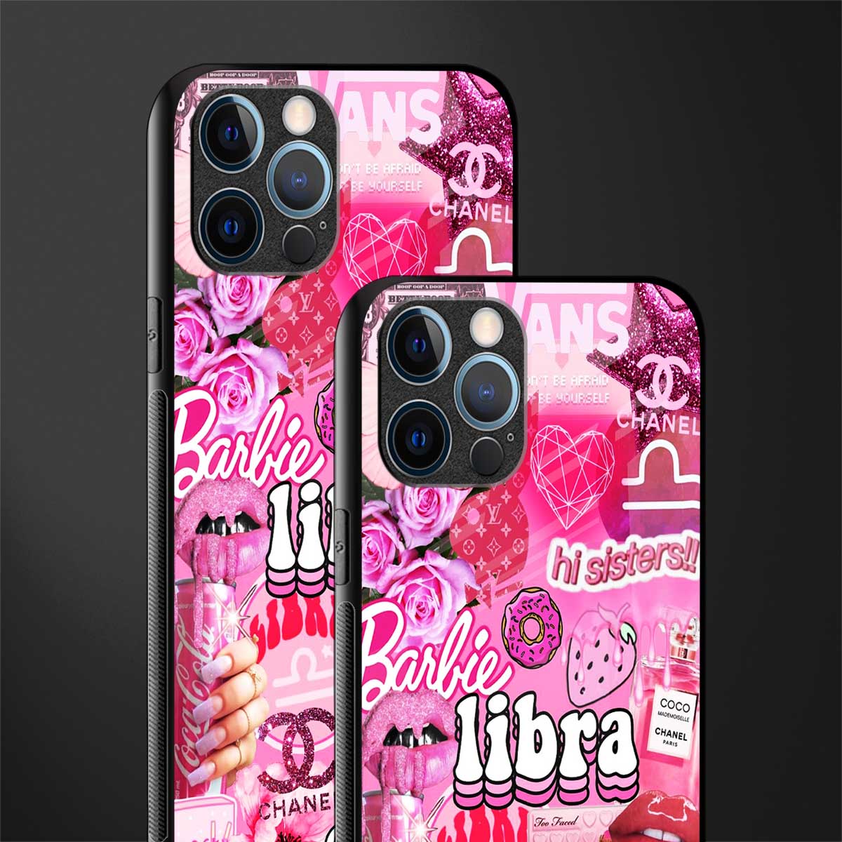 libra aesthetic collage glass case for iphone 12 pro max image-2