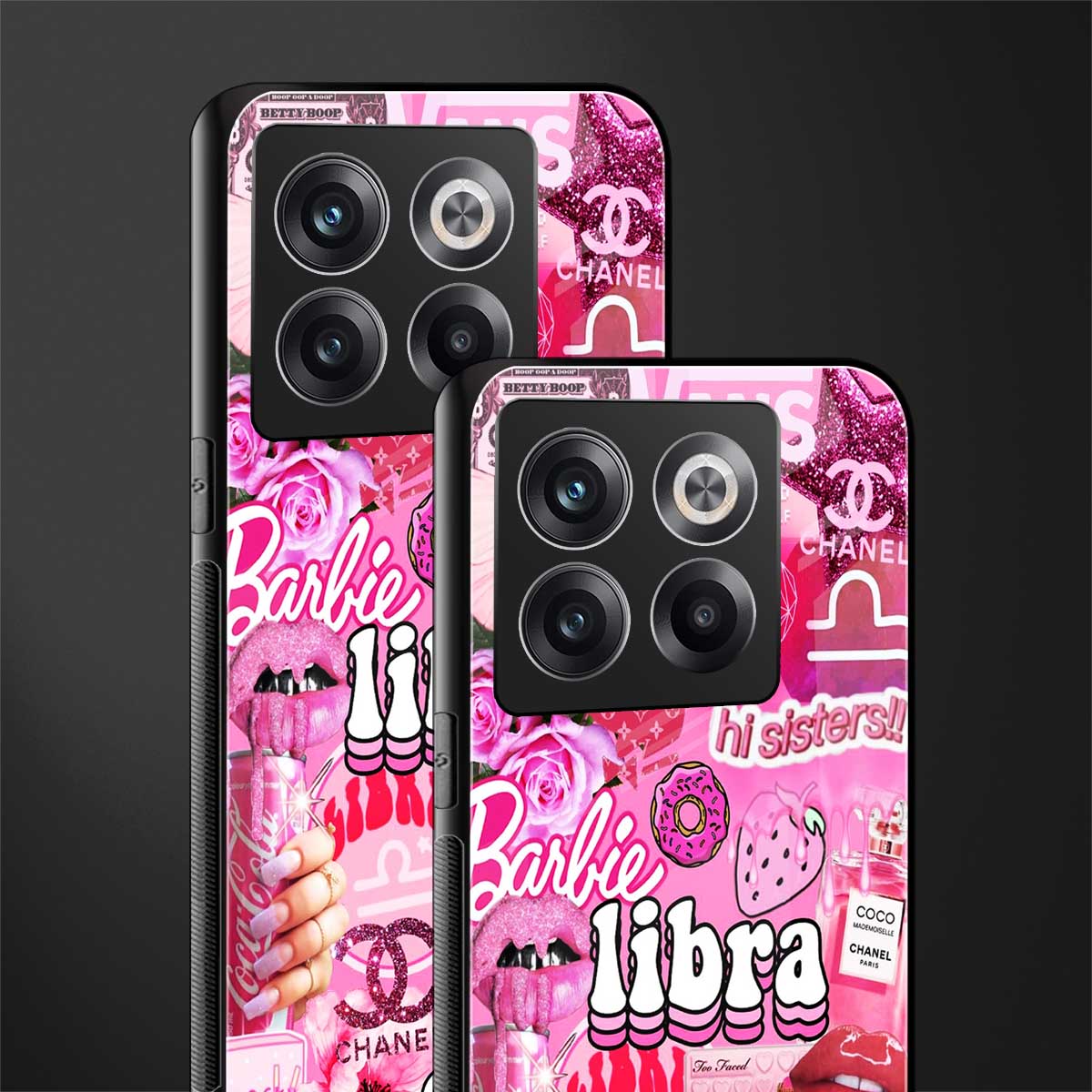 libra aesthetic collage back phone cover | glass case for oneplus 10t