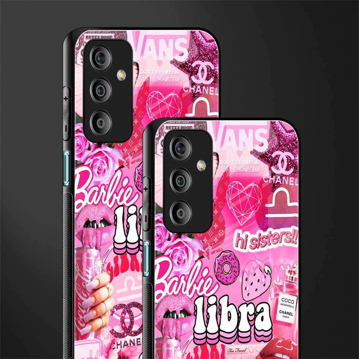 libra aesthetic collage back phone cover | glass case for samsung galaxy f23 5g