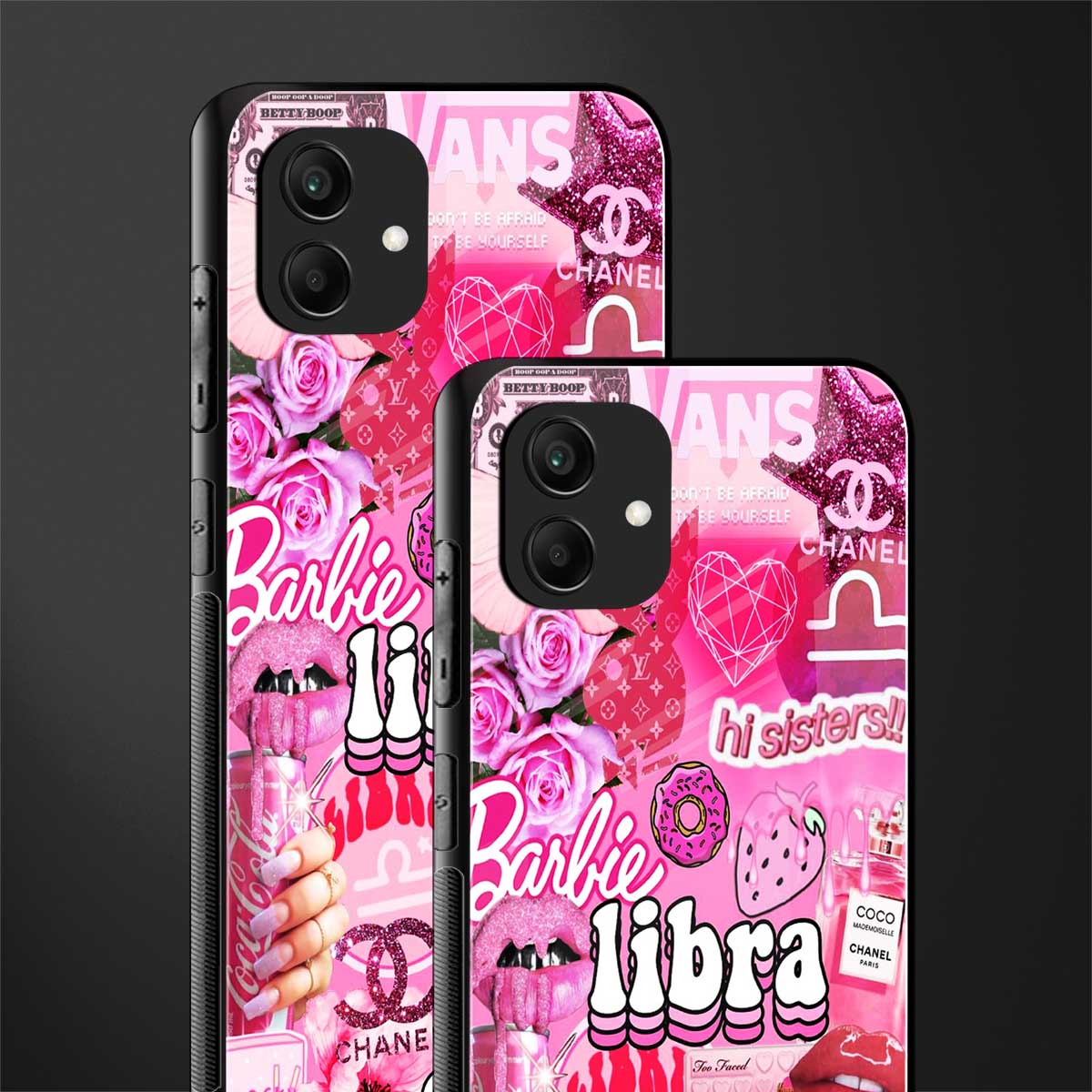 libra aesthetic collage back phone cover | glass case for samsung galaxy a04