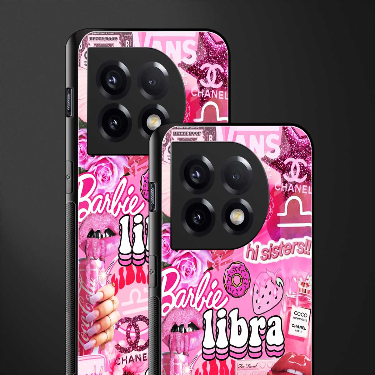 libra aesthetic collage back phone cover | glass case for oneplus 11