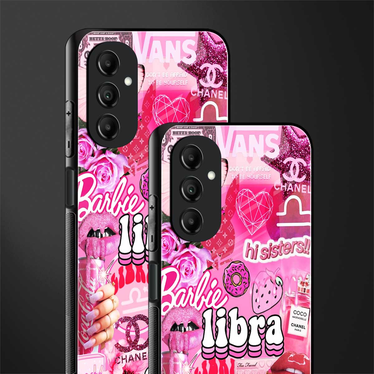 libra aesthetic collage back phone cover | glass case for samsung galaxy a14 5g