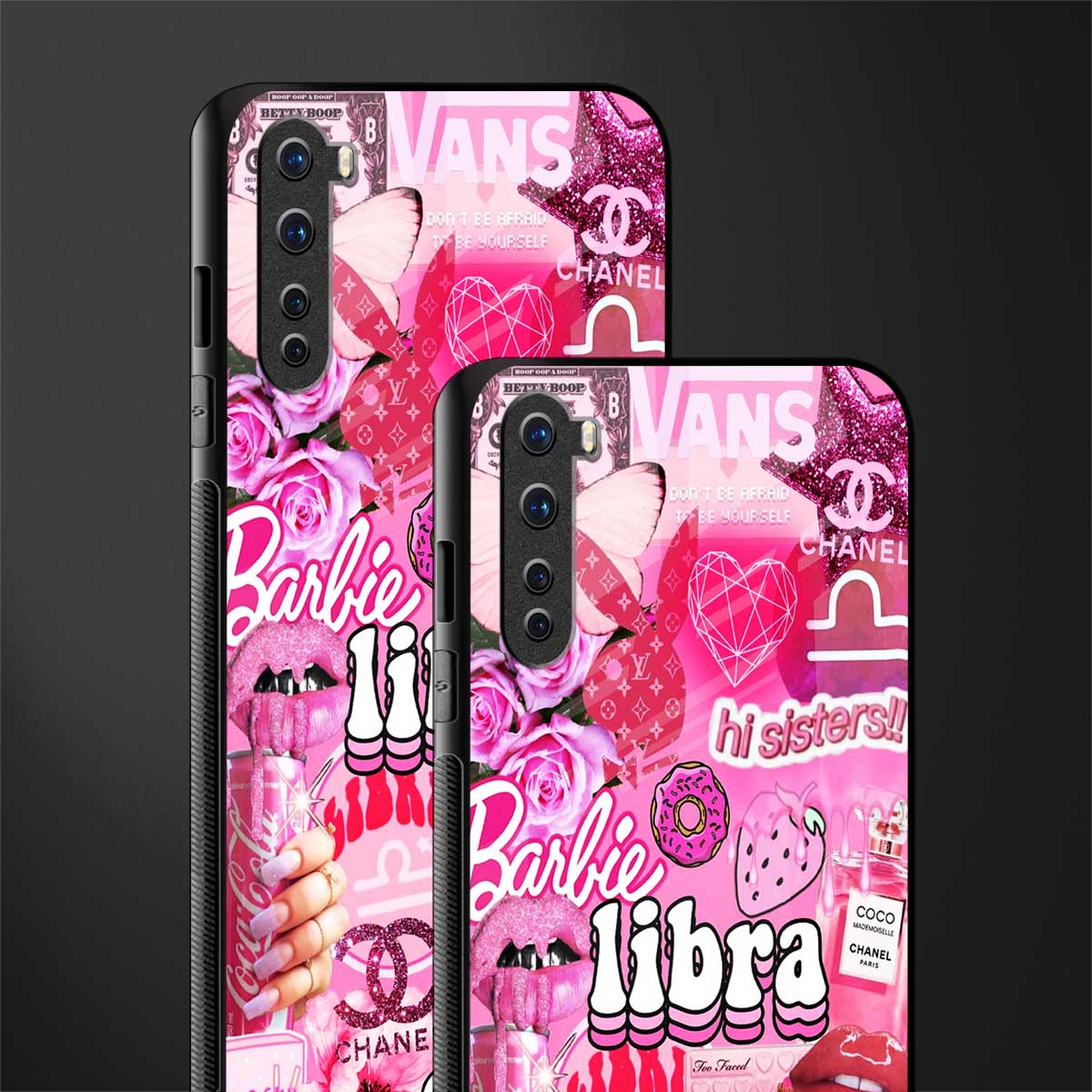 libra aesthetic collage glass case for oneplus nord ac2001 image-2