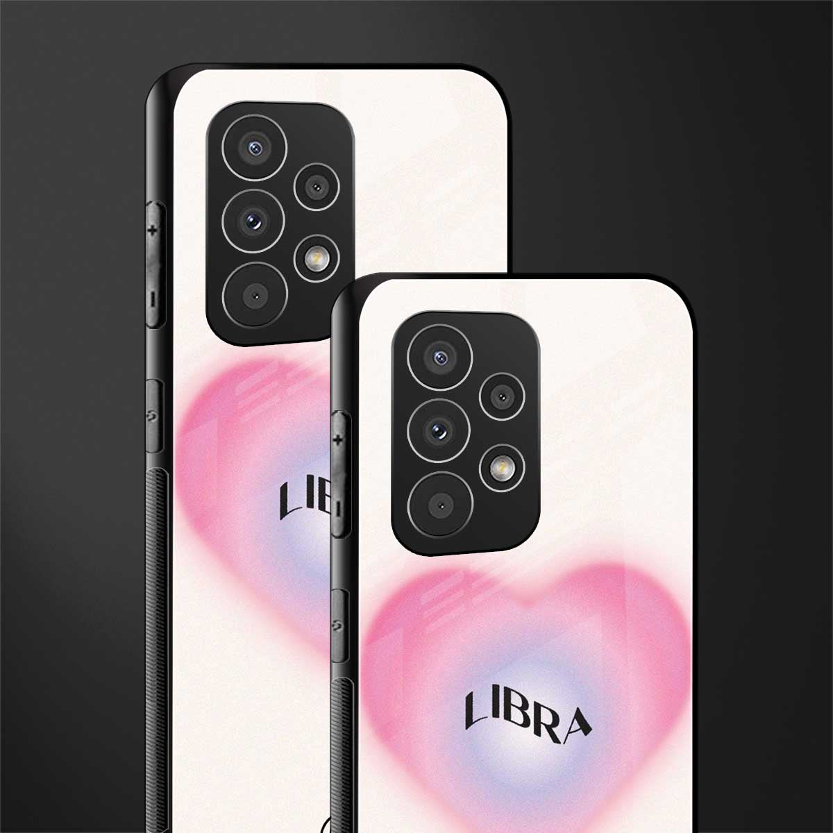 libra minimalistic back phone cover | glass case for samsung galaxy a73 5g