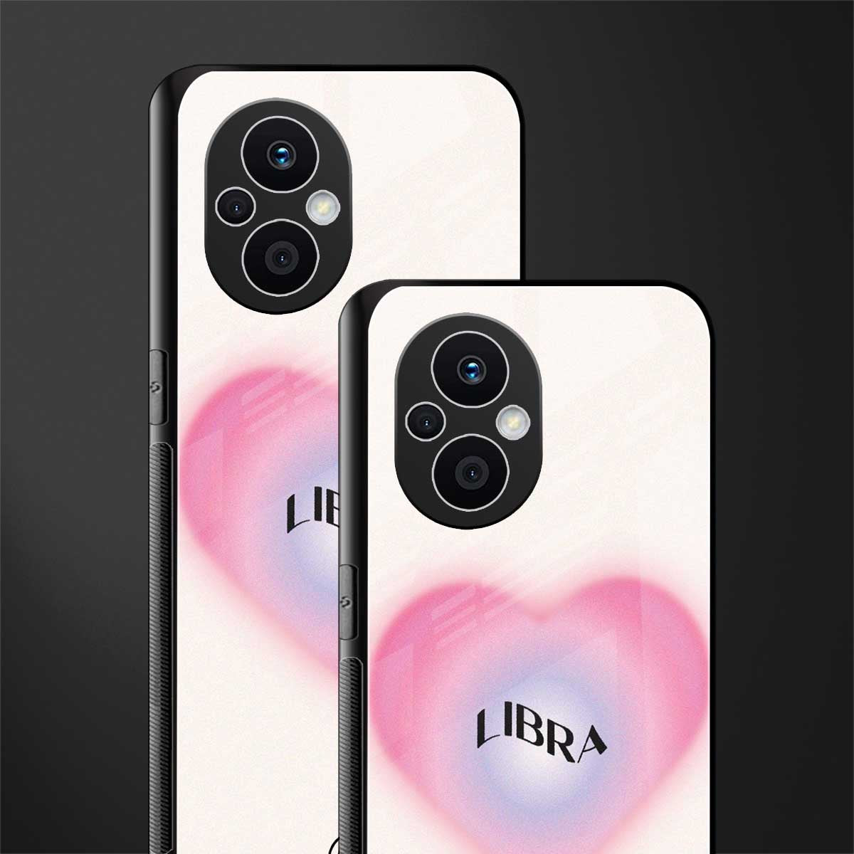 libra minimalistic back phone cover | glass case for oppo f21 pro 5g