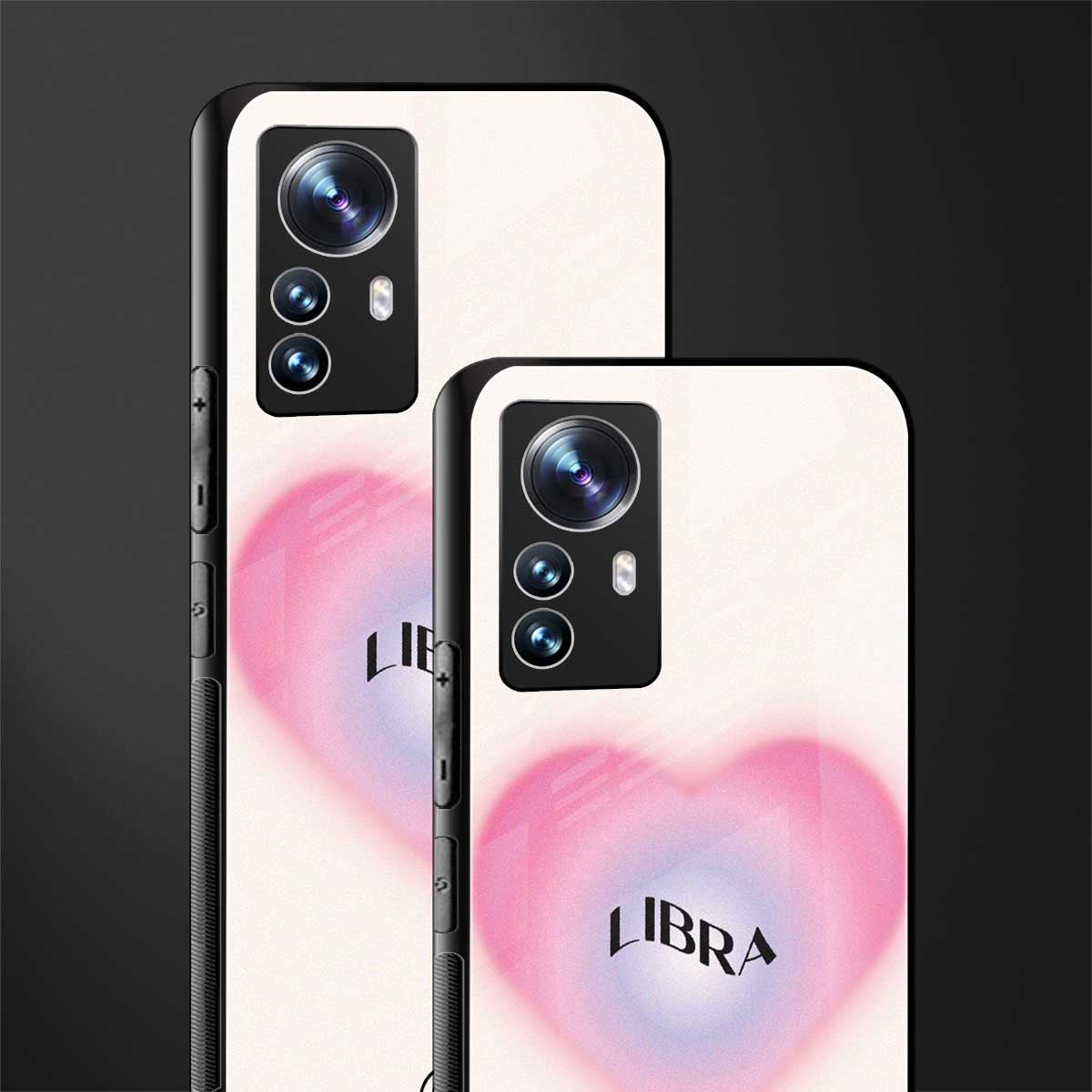 libra minimalistic back phone cover | glass case for xiaomi 12 pro