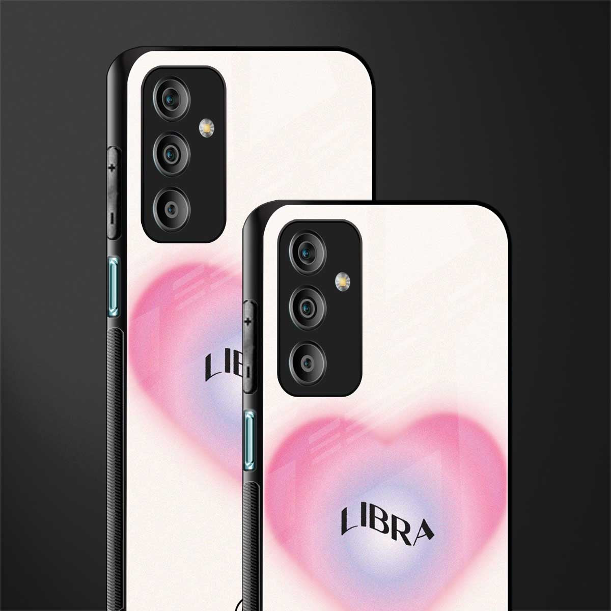 libra minimalistic back phone cover | glass case for samsung galaxy f23 5g