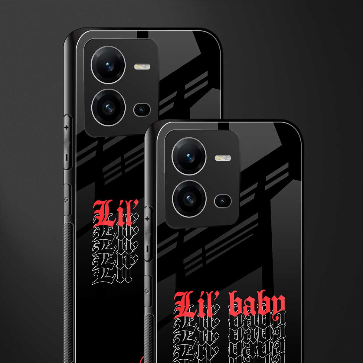 lil baby back phone cover | glass case for vivo v25-5g