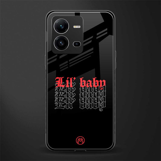 lil baby back phone cover | glass case for vivo v25-5g
