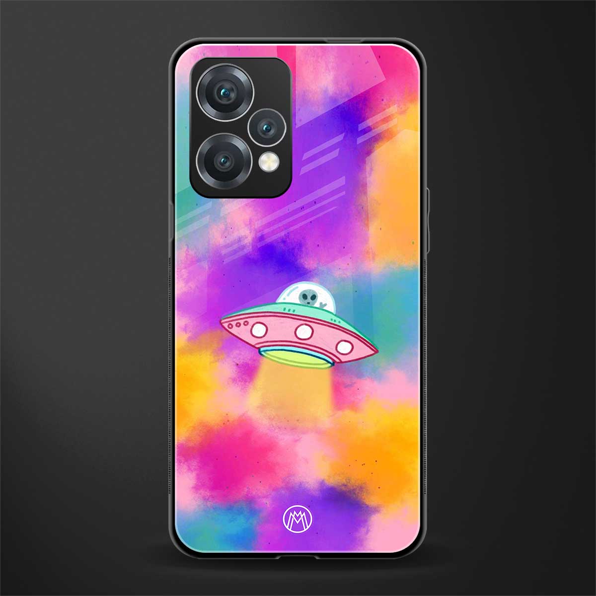 lil colourful alien back phone cover | glass case for oneplus nord ce 2 lite 5g