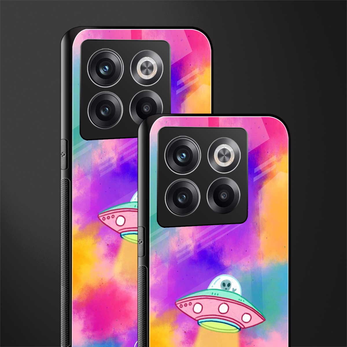 lil colourful alien back phone cover | glass case for oneplus 10t