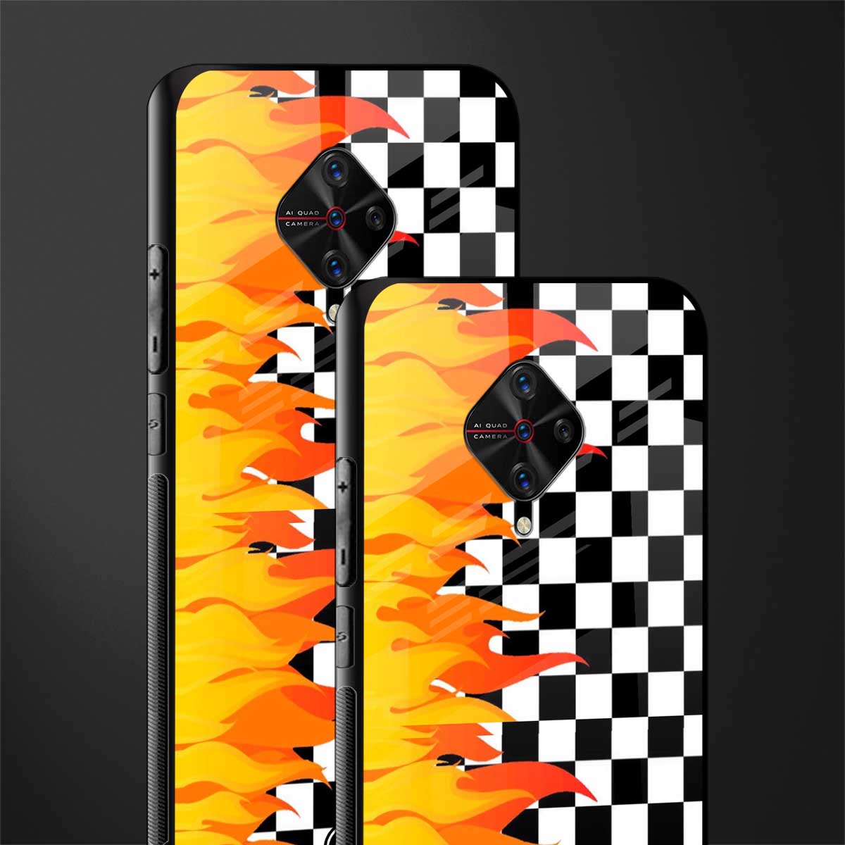 lil flames wild mode glass case for vivo s1 pro image-2