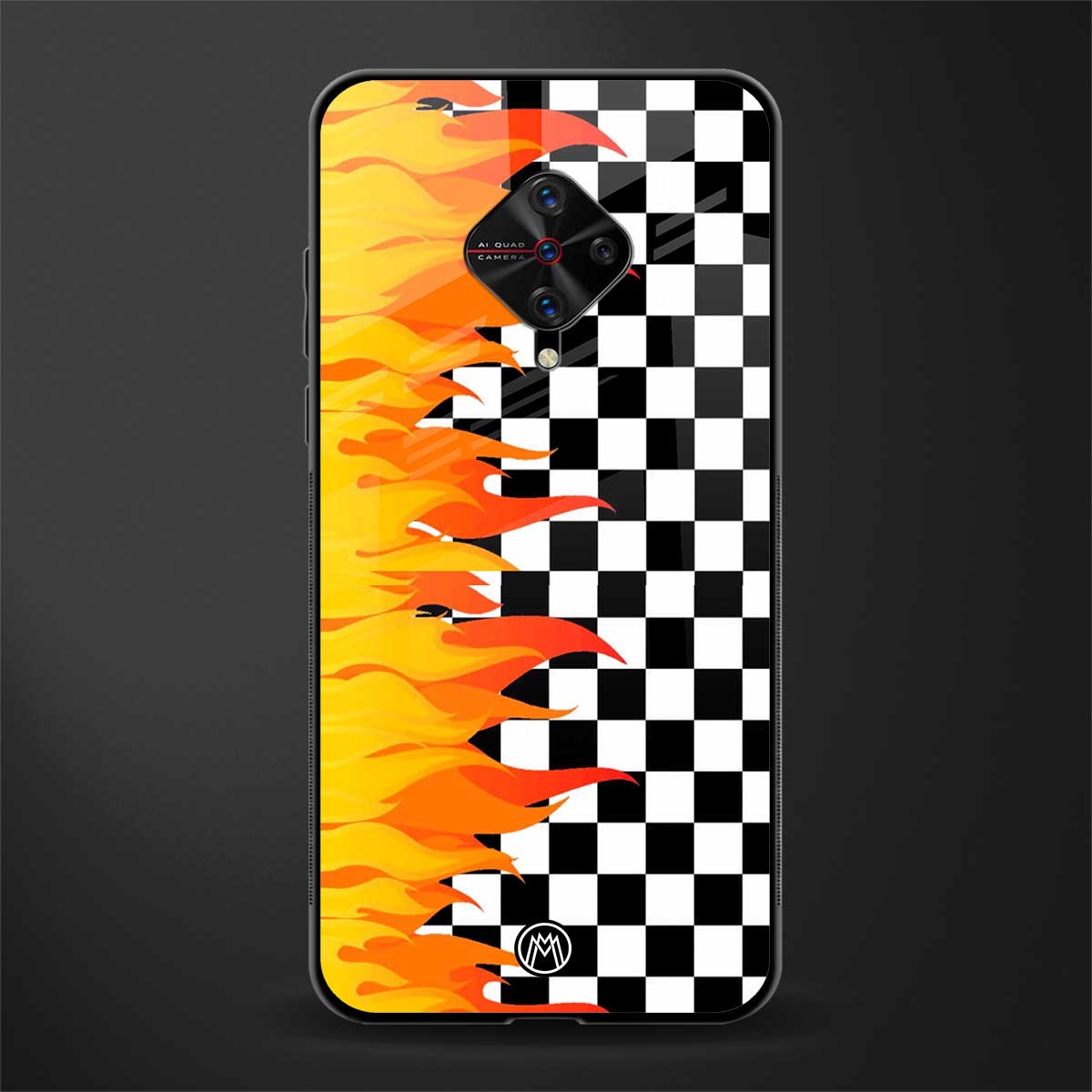 lil flames wild mode glass case for vivo s1 pro image