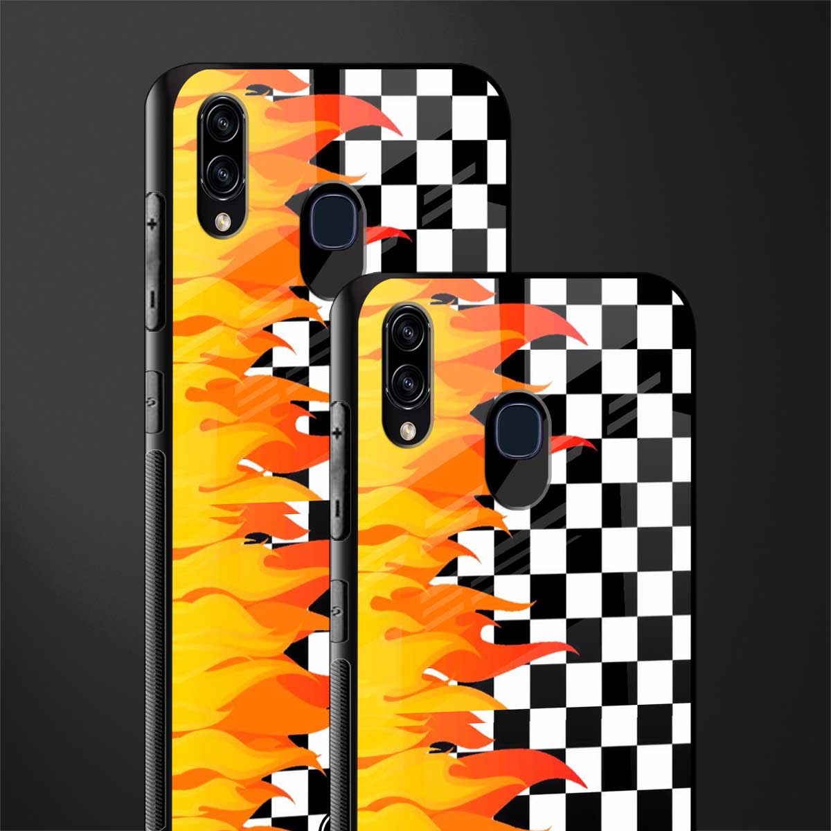 lil flames wild mode glass case for samsung galaxy a30 image-2