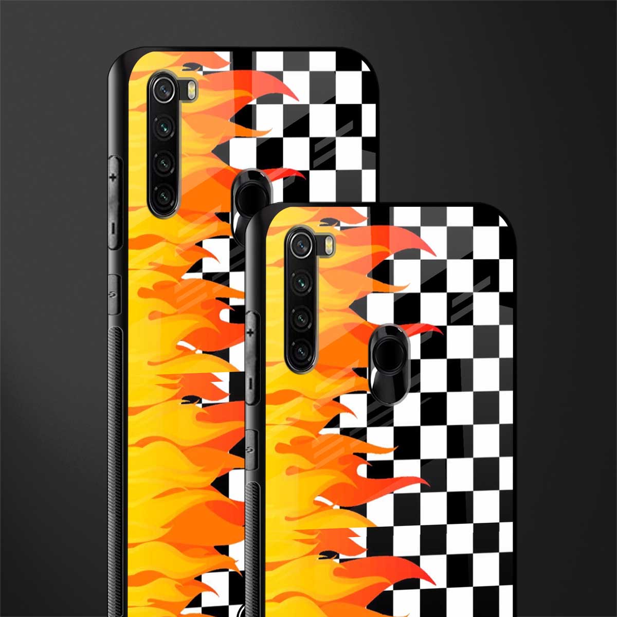 lil flames wild mode glass case for redmi note 8 image-2