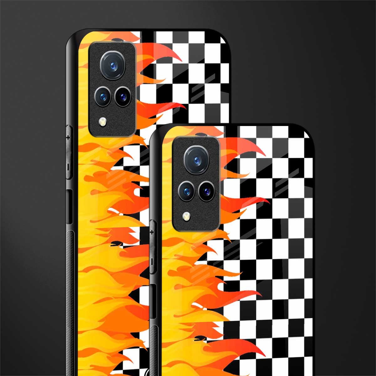 lil flames wild mode glass case for vivo v21 5g image-2
