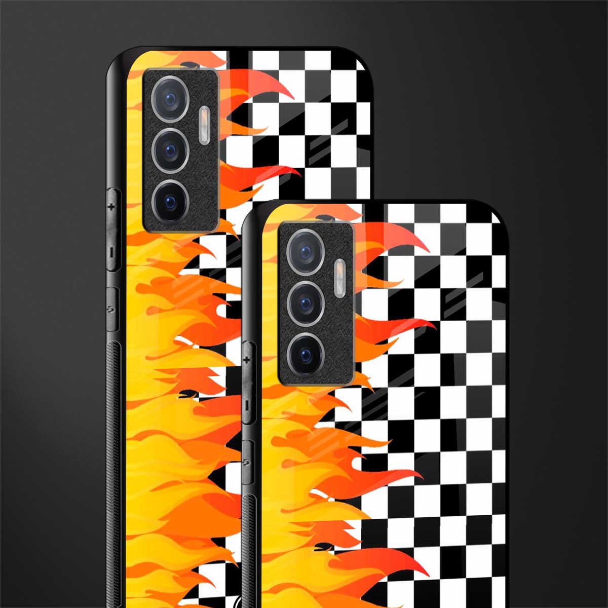 lil flames wild mode glass case for vivo v23e image-2