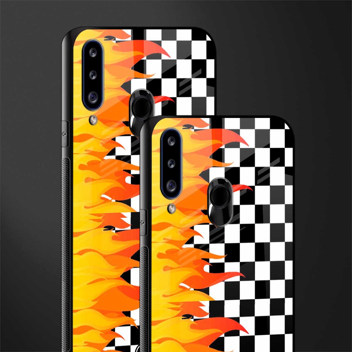 lil flames wild mode glass case for samsung galaxy a20s image-2