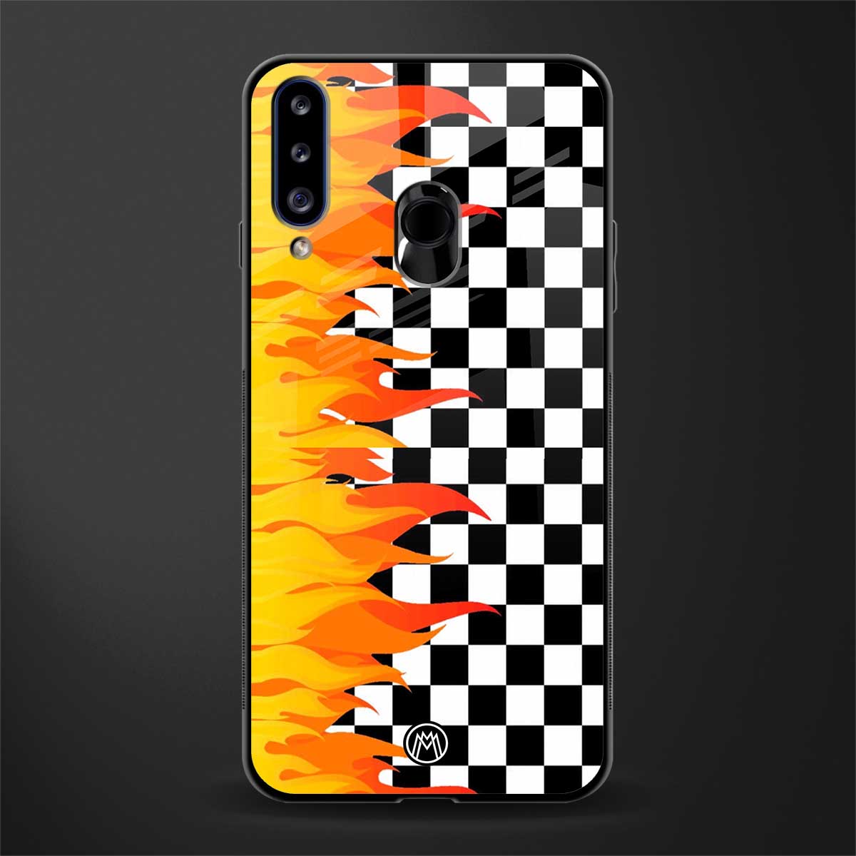 lil flames wild mode glass case for samsung galaxy a20s image
