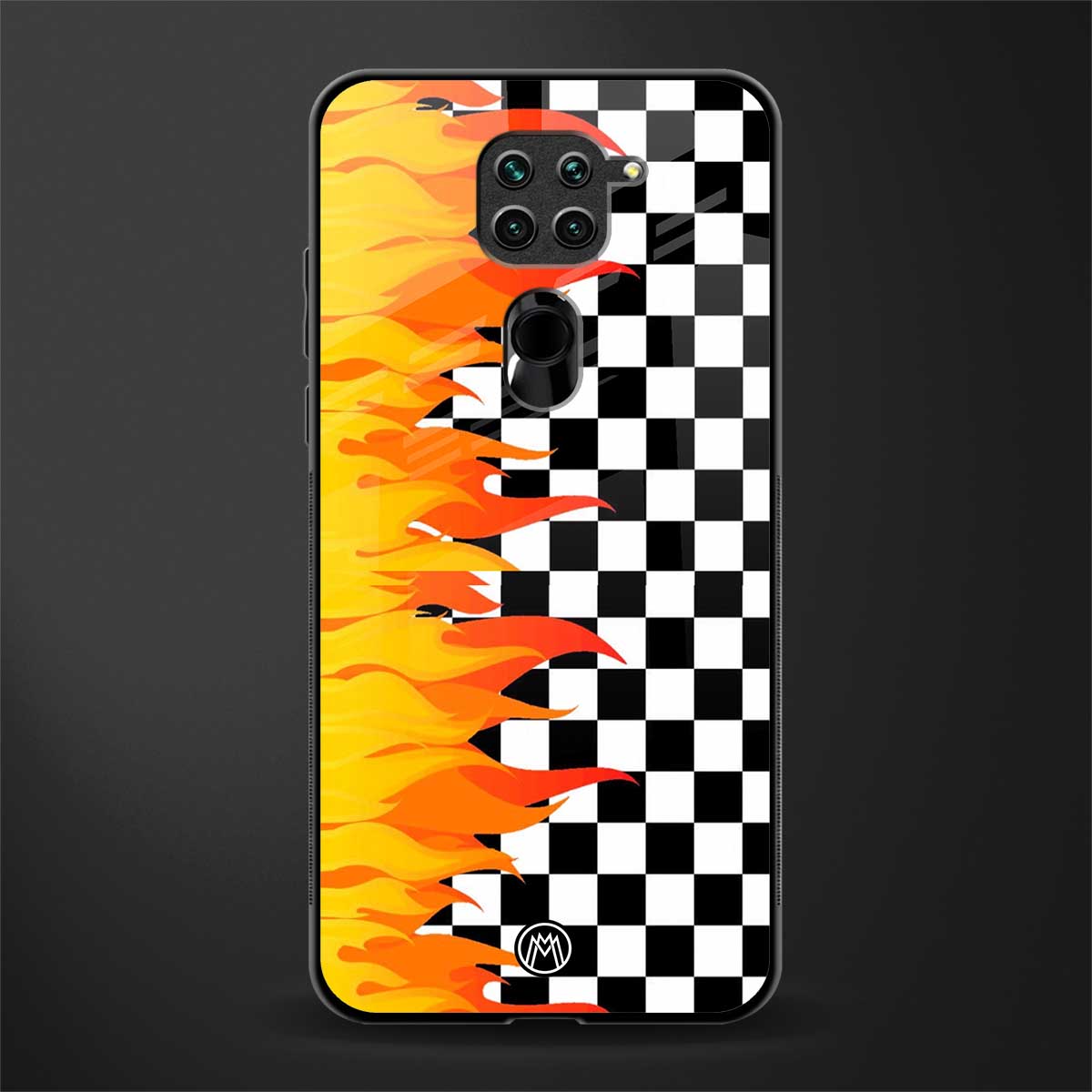 lil flames wild mode glass case for redmi note 9 image