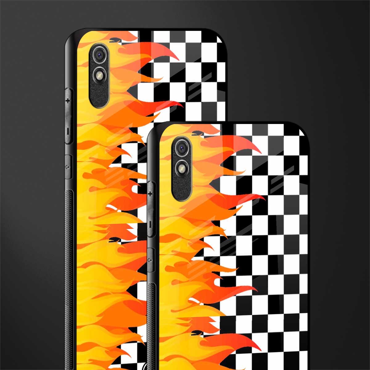 lil flames wild mode glass case for redmi 9a image-2