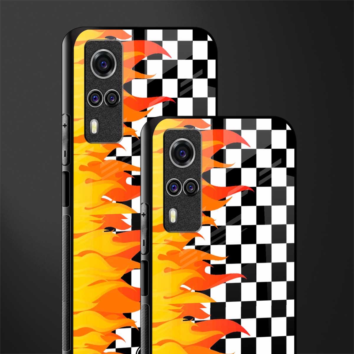 lil flames wild mode glass case for vivo y51 image-2