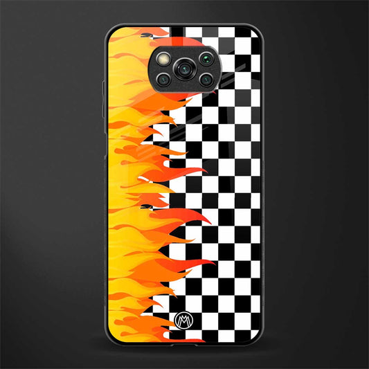 lil flames wild mode glass case for poco x3 image