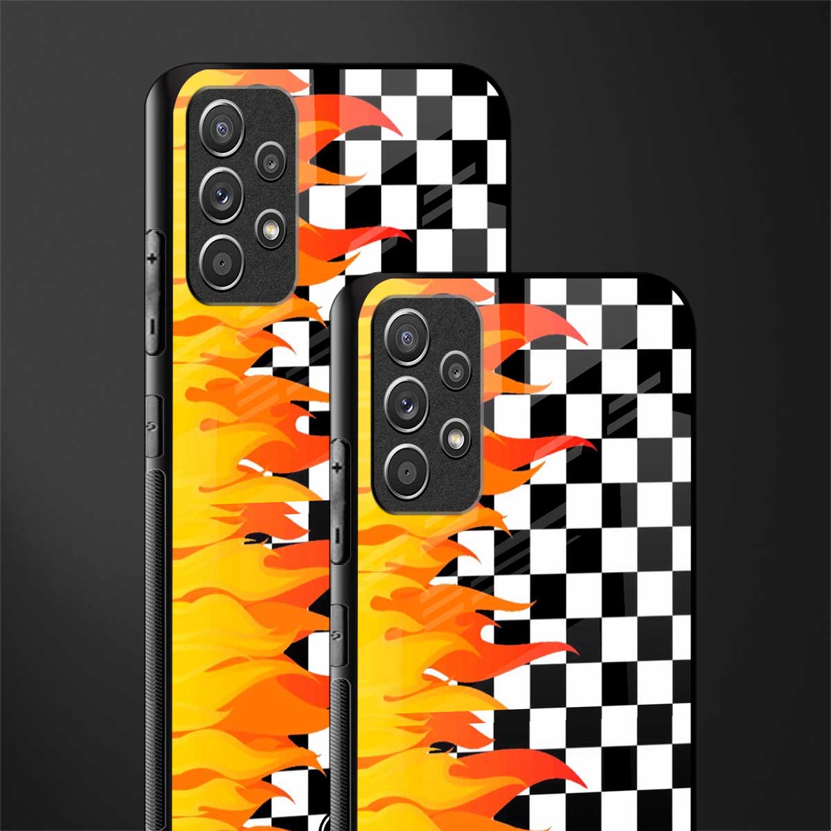 lil flames wild mode glass case for samsung galaxy a72 image-2